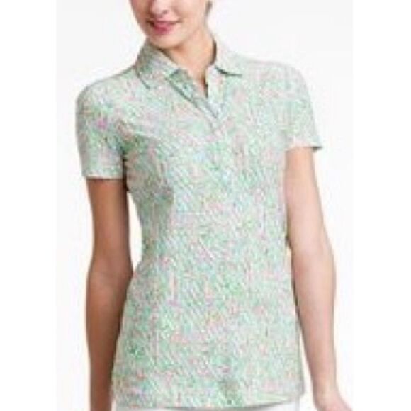 Lilly Pulitzer Resort White Guiding Light Trophy Polo - Picture 1 of 8